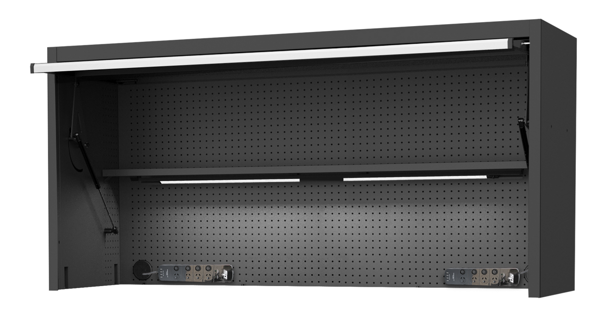 SP Tools USA Sumo Series 73" Top Hutch for Tool Cabinet SP44830 Black/ Chrome
