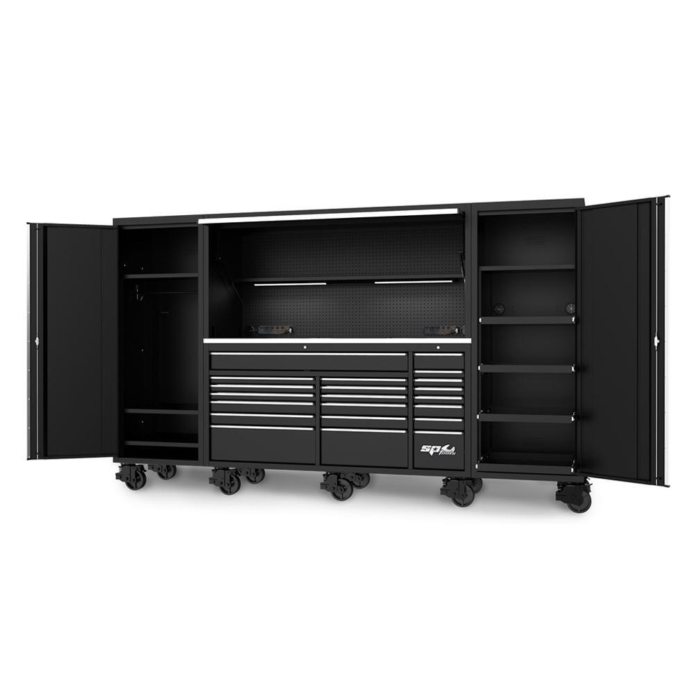 SP Tools SP44890 128" USA Sumo Series Complete Workstation - Black/Chrome