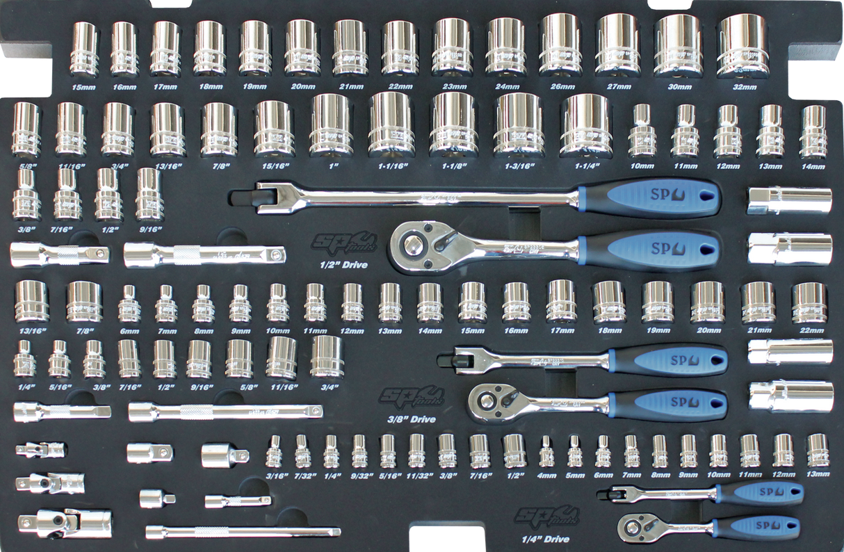 SP Tools EVA Toolkit 103 Piece Metric/SAE Socket & Accessories SP50005