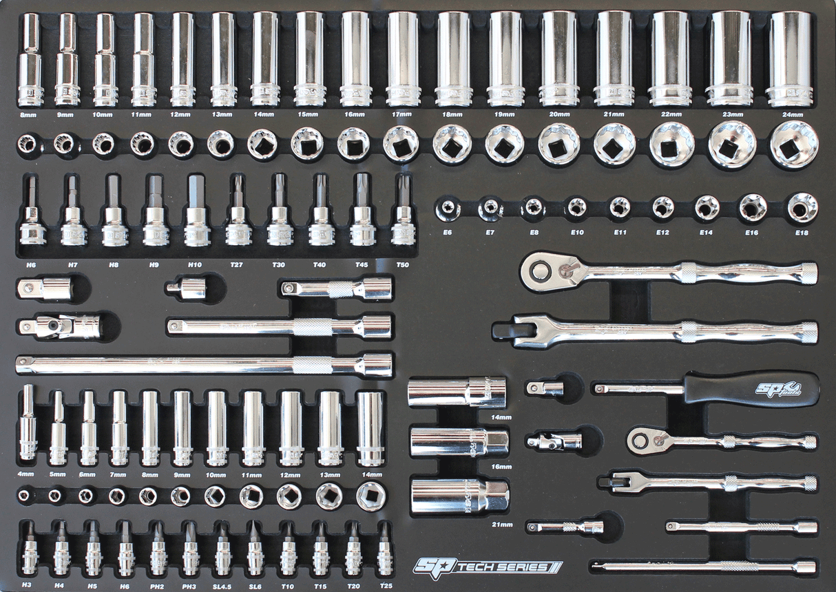 SP Tools Eva ToolKit 106 Piece Metric Socket & Accessories SP50009