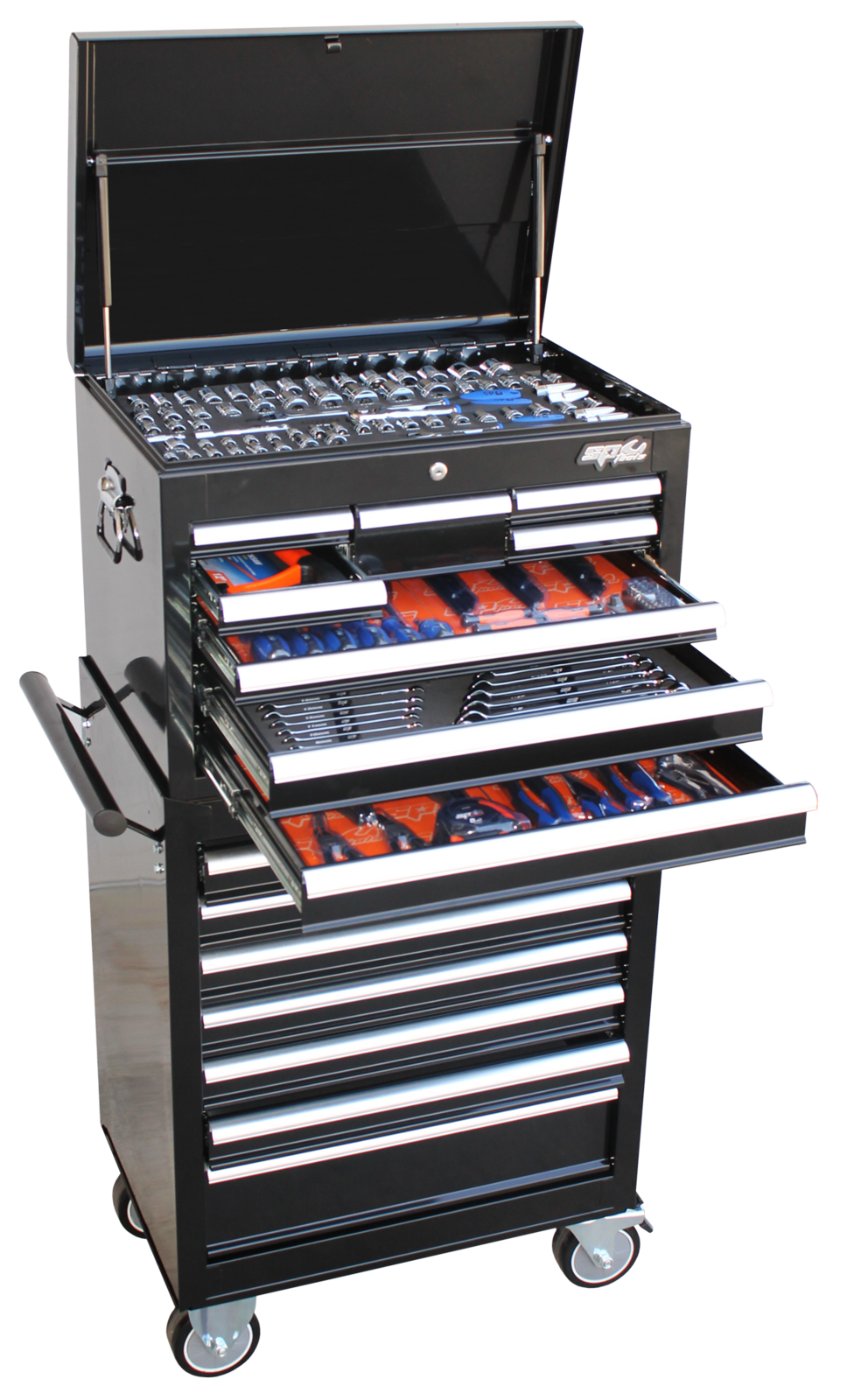 SP Tools ToolKit 305 Piece Metric/SAE - Black 15 Drawer Custom SP50105