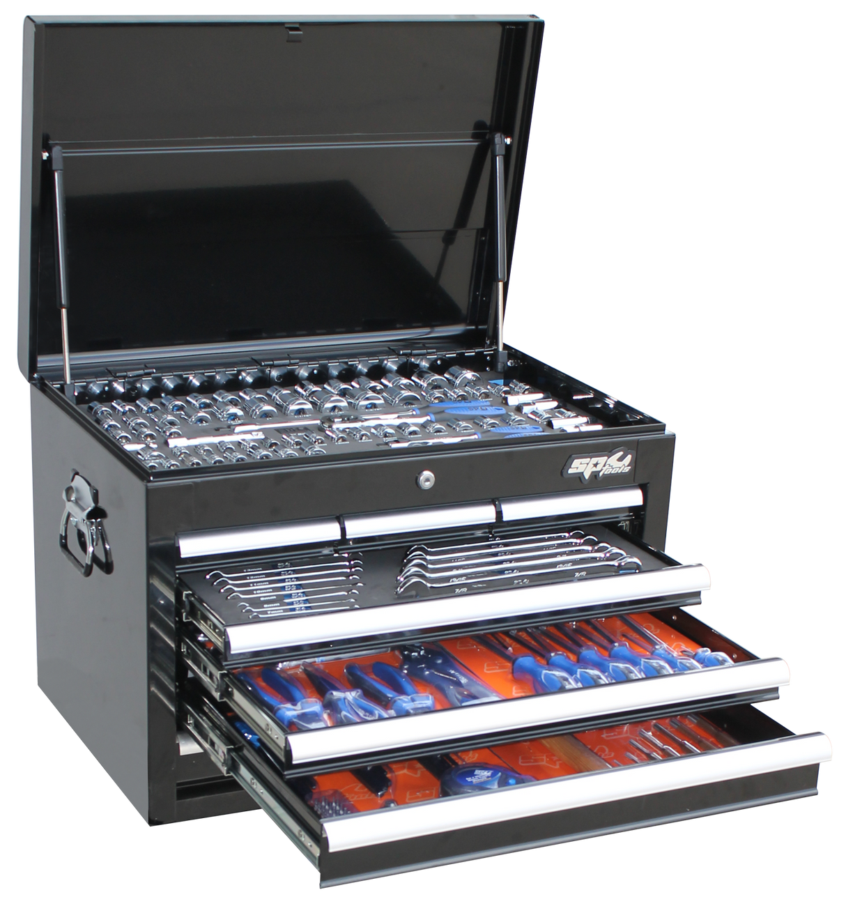 SP Tools ToolKit 218 Piece Metric/SAE - Black 7 Drawer Custom SP50121
