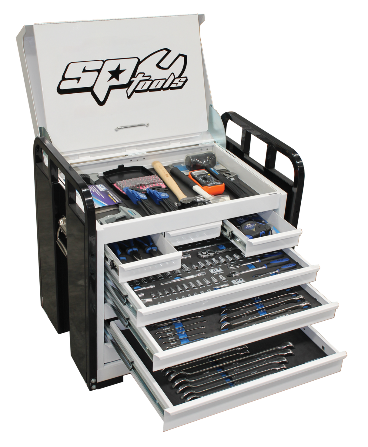 SP Tools ToolKit 371Piece Metric/SAE - Black 7 Drive Heavy Duty Field Service SP50215