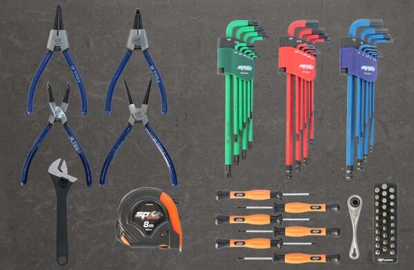 USA SUMO SERIES WORKSTATION TOOL KIT - 128" - METRIC/SAE - 708PC - BLUE/BLACK HANDLES