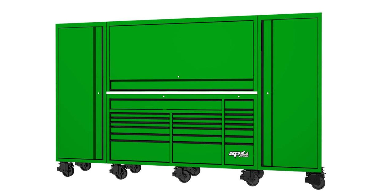 USA SUMO SERIES WORKSTATION TOOL KIT - 128" - METRIC/SAE - 708PC - GREEN/BLACK HANDLES