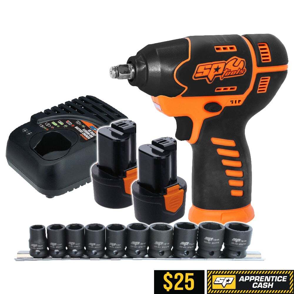 SP Tools Cordless 12v Mini Impact Wrench 3/8" Drive SP81114 (Apprentice Cash Available)