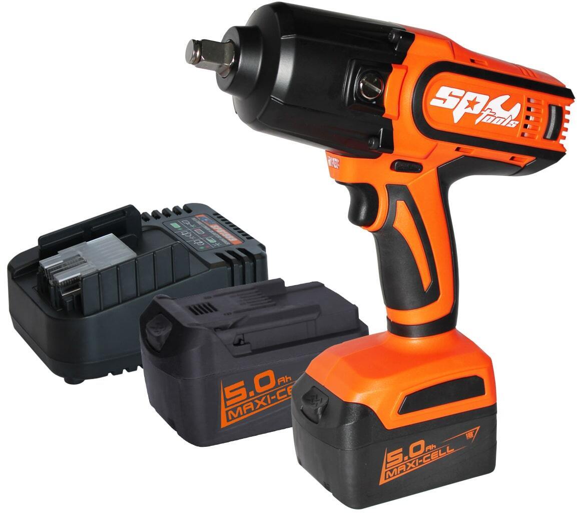 SP Tools Cordless 18v Impact Wrench 1/2" Drive 1000nm 2 x 18v Batteries & 18v Charger SP81130