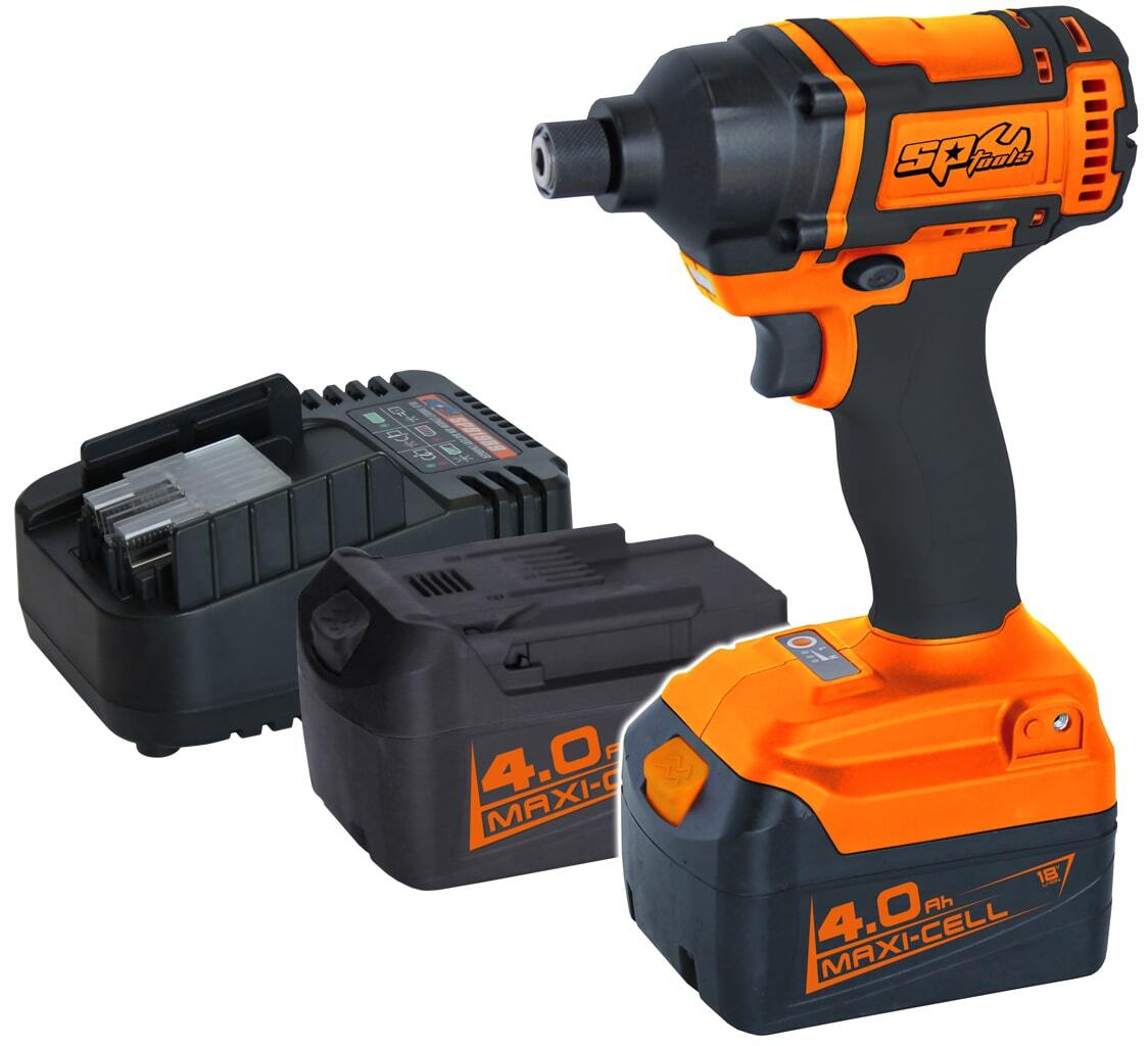 SP Tools 18V Impact Driver Brushless 1/4" HEX with 2 x 5AH Batteries & Charger SP81147
