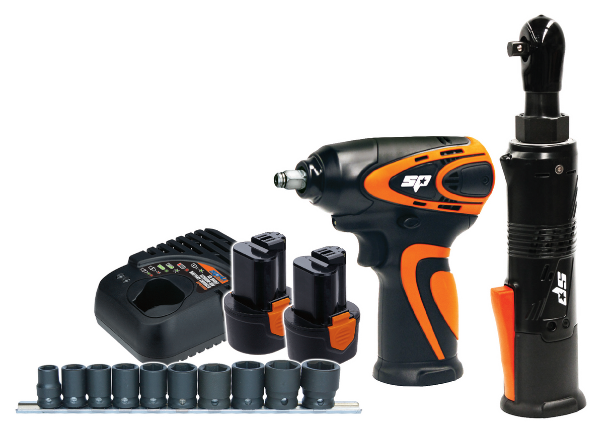 SP Tools Cordless 12V Mechanics Combo KIT- 3/8 Impact Wrench SP82144