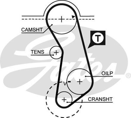 Timing Belt Gates T017 For AUDI PORSCHE SEAT VW