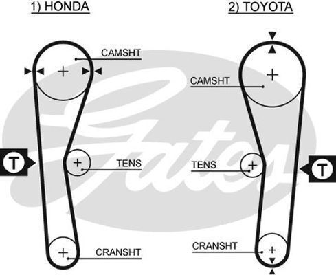 Timing Belt Gates T239 For Holden Nova Toyota Corolla