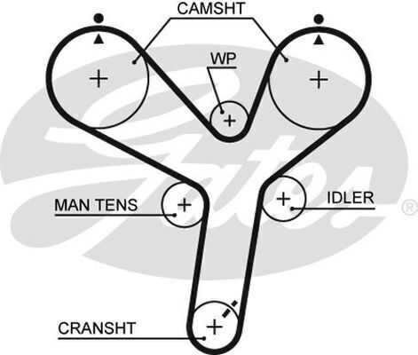 Timing Belt Gates T287 For MITSUBISHI 380 Magna Pajero Verada
