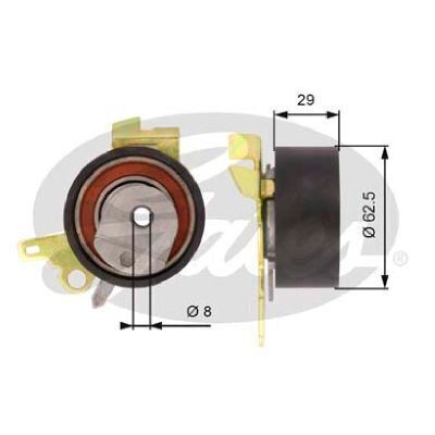 Timing Belt Tensioner Gates T43022 for Citroen Xsara N1 Hatchback 2.0 Petrol RFN (EW10J4)