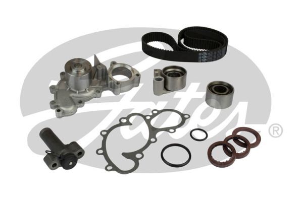 Timing Belt Kit with Hydraulic Tensioner & Water Pump Kit Gates TCKHWP200
