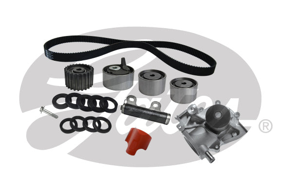 Timing Belt Kit with Hydraulic Tensioner & Water Pump Kit Gates TCKHWPT254