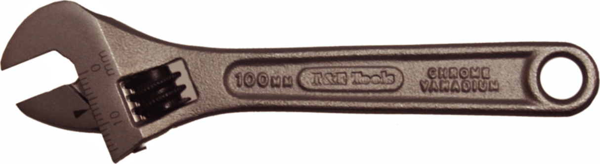 4" Super-Satin Adjustable Wrench T&E Tools 10204