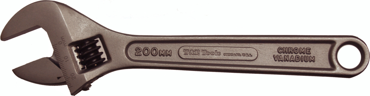 8" Super-Satin Adjustable Wrench T&E Tools 10208