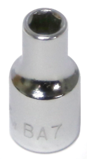 7BA x 1/4"Drive 6 Point Standard Socket T&E Tools 1207BA