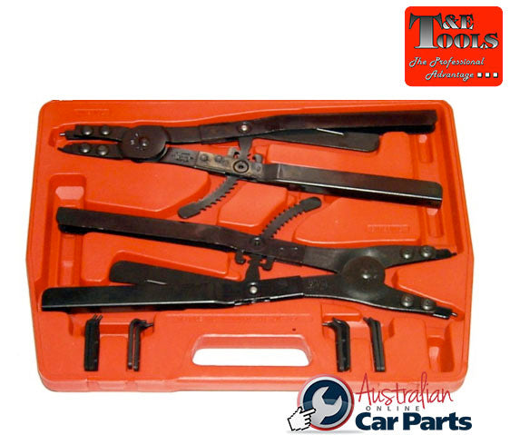Extra Heavy-Duty Circlip Plier Set T&E Tools 129
