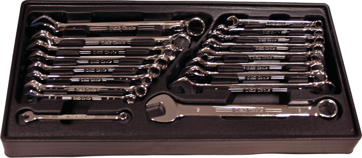 18 Piece SAE & Metric Combination Wrench Set T&E Tools 13001