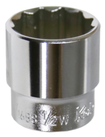 1/2" x 3/8" Drive 12 Point Standard Socket T&E Tools 13016W