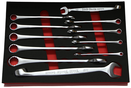 T&E Tools Dolphin SAE Combination Wrench 11Piece Set 1/4"- 7/8" 13107
