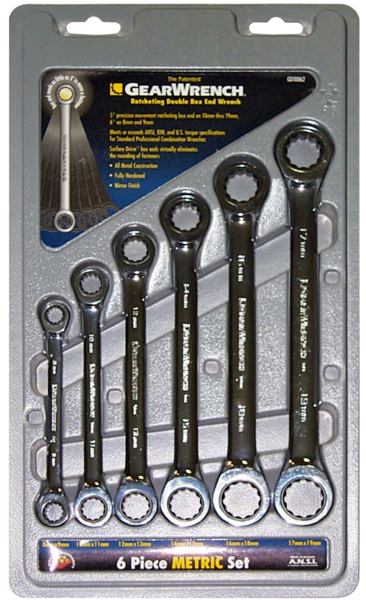 6Pc. Metric Gear Ring Wrench Set T&E Tools 14106