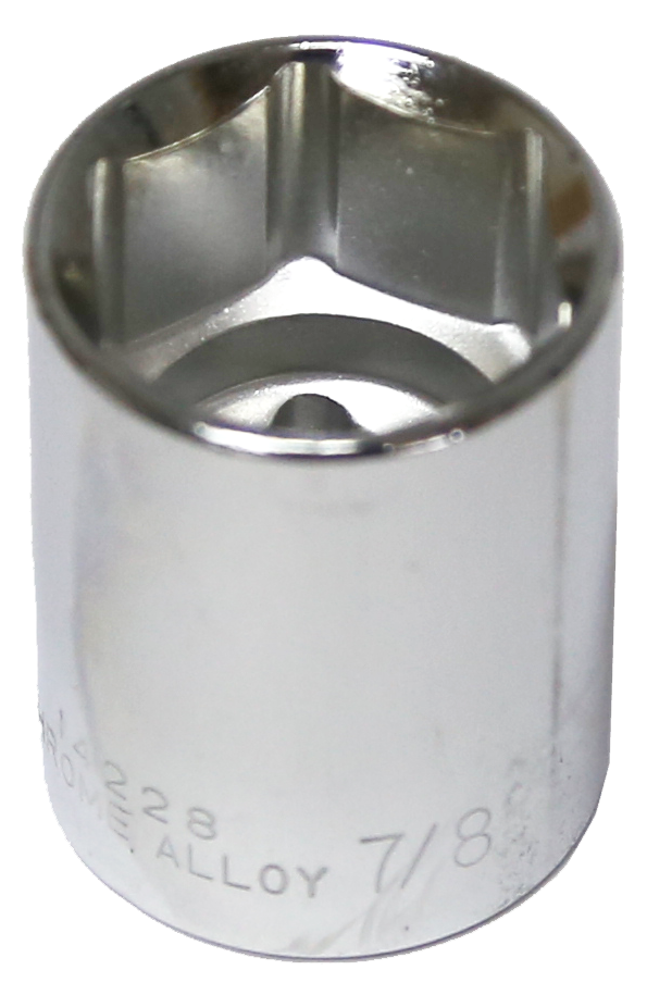 7/8" x 1/2" Drive Standard Socket (6 Point) T&E Tools 14228