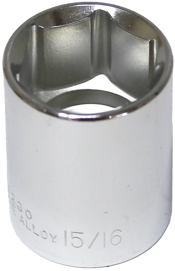 15/16" x 1/2" Drive Standard Socket (6 Point) T&E Tools 14230
