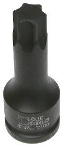 T100 3/4" Drive Torx-r Impact Sockets 105mm Length T&E Tools 15899