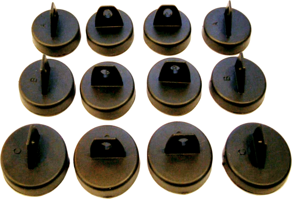 12 Piece Auto Door Lock Covers T&E Tools 1593