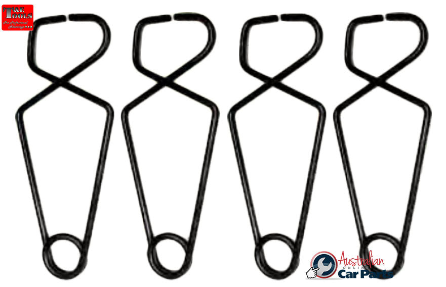 Set Of Four Wheel Cylinder Spring Clamps T&E Tools 2754