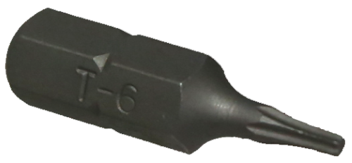 T6 Torx-r x 1/4"Hex Insert Bit 25mm Long T&E Tools 30416