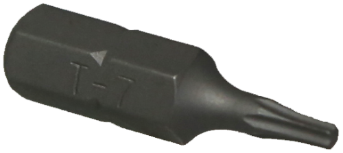 T7 Torx-r x 1/4"Hex Insert Bit 25mm Long T&E Tools 30417