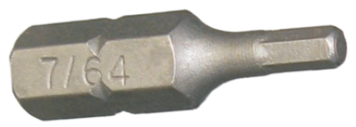 7/64" x 1/4" Hex In-Hex Insert Bit T&E Tools 30652