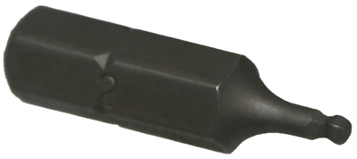 2.5mm x 1/4" Hex Ball-End In-Hex Insert Bit T&E Tools 30812