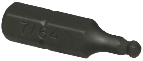 7/64" x 1/4" Hex Ball-End In-Hex Insert Bit T&E Tools 30912