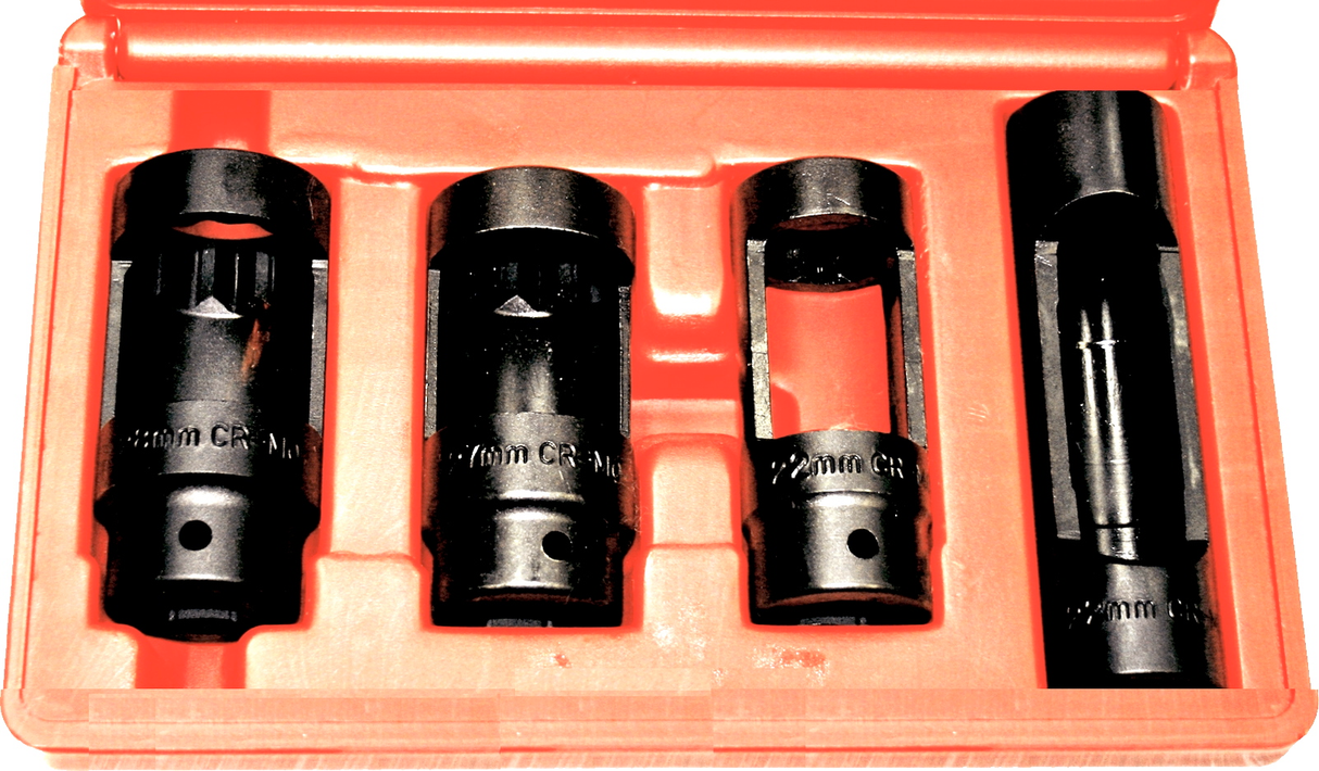 4 Piece Diesel Injector Socket Set T&E Tools 4030