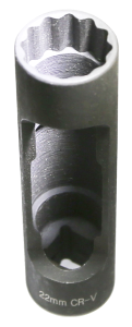 22mm 12Pt. Open Side Sensor/ Injector Socket 110mm long T&E Tools 4036