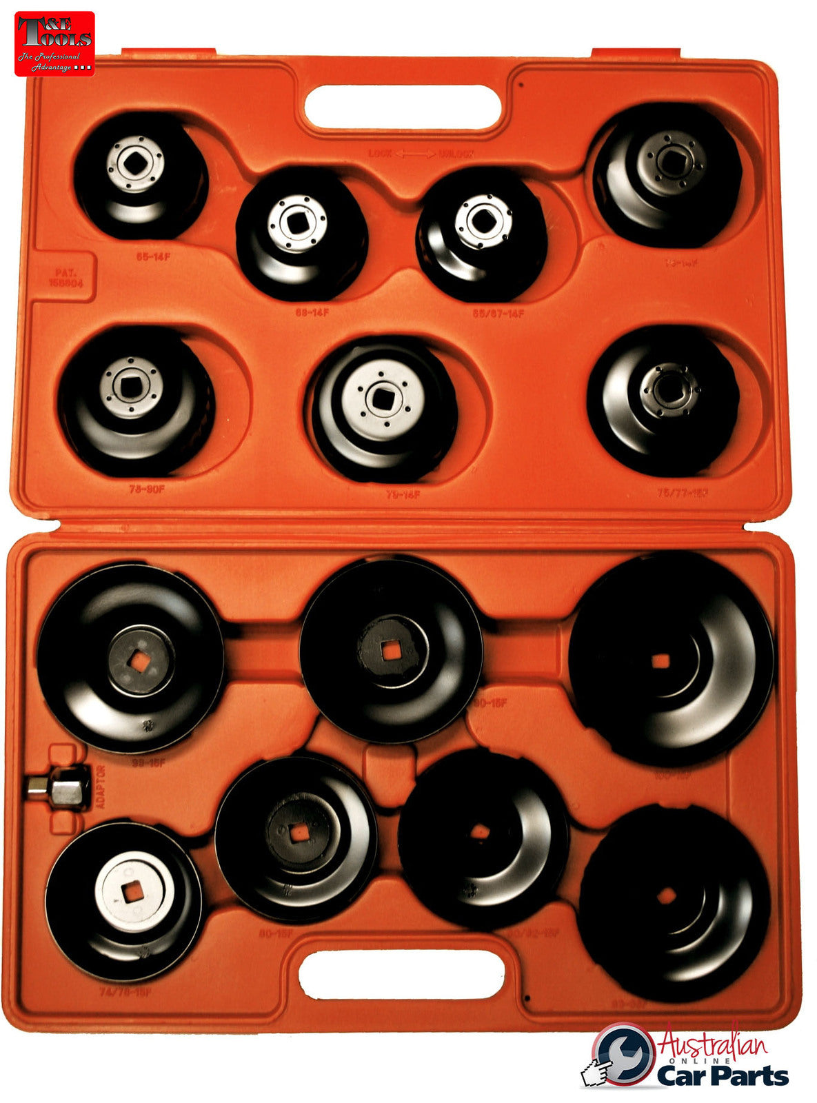 15 Piece Cup Style Oil Filter Wrench Set T&E Tools 4295