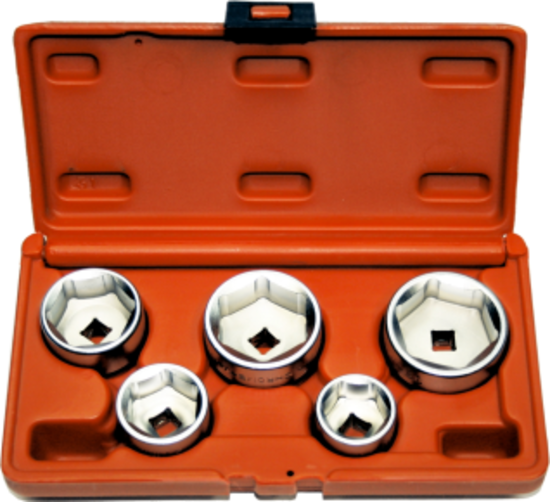 5 Piece Oil Filter Wrench Set T&E Tools 4298B