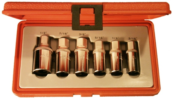 Roller Cam Stud Extractor 6 Piece SAE Set T&E Tools 5050