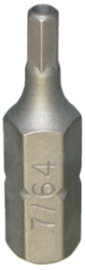 7/64" x 1/4" Hex Tamper In-Hex Insert Bit T&E Tools 50724