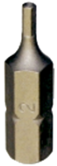 2mm x 1/4" Hex Tamper In-Hex Insert Bit T&E Tools 50751