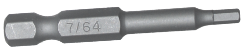 7/64" x 1/4" Hex Tamper In-Hex Power Bit T&E Tools 50762