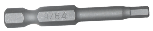 9/64" x 1/4" Hex Tamper In-Hex Power Bit T&E Tools 50764