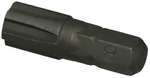 8mm Ribe x 1/4" Hex Ribe Insert Bit T&E Tools 50808