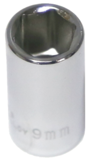 9mm x 1/4"Drive Sockets (Metric Sizes 6 & 12 Point) T&E Tools 52209