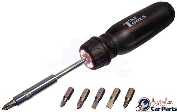 7 Piece Lighted Magna-Driver T&E Tools 5248