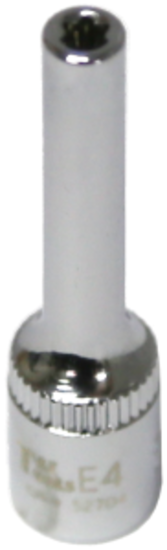 E4 x 1/4"Dr. Female Torx Socket 50mm Long T&E Tools 52704
